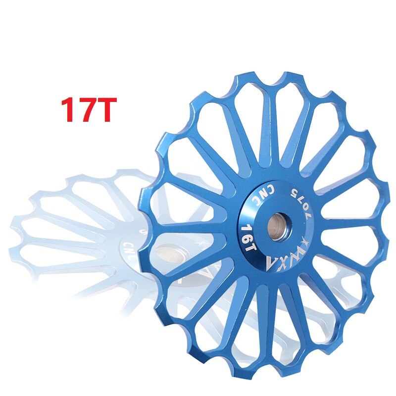 MTB Rennrad Keramik Pulley Schaltwerk Keramik Lager 8-17T Hinten Pulley Jockey Rad Bike Lager jockey Rad: Blue 17T
