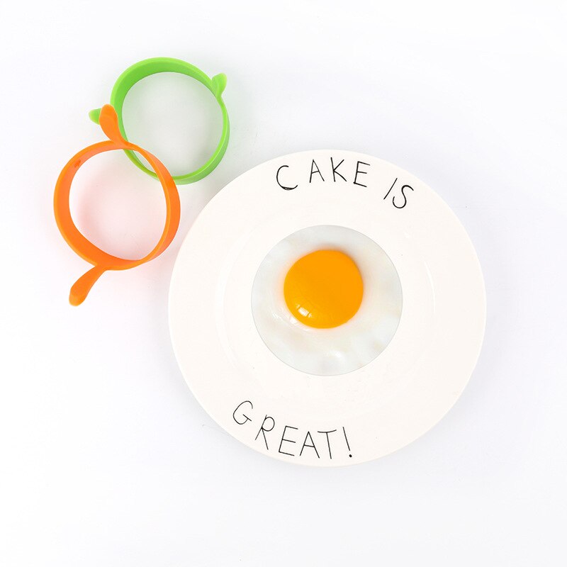 2 stk frokost omelett ring stekt egg form matkvalitet silikon egg ring pannekake matlaging gjør-det-selv-verktøy steke eggformer kjøkkenverktøy