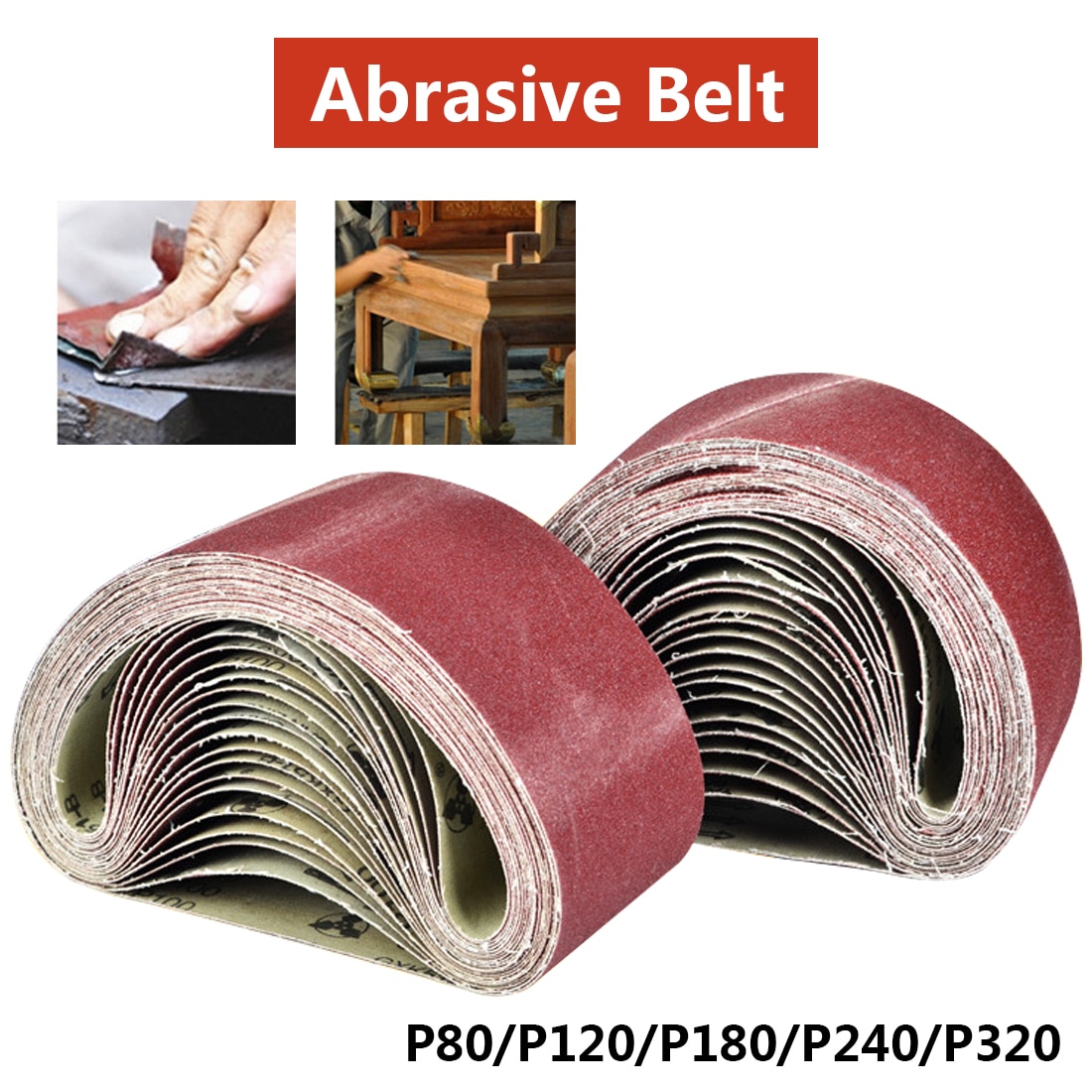 Bandas de lija de 533x75mm bandas de papel lija abrasivo de grano 80-320 para lijadora herramientas rotativas eléctricas accesorios Dremel herramienta abrasiva