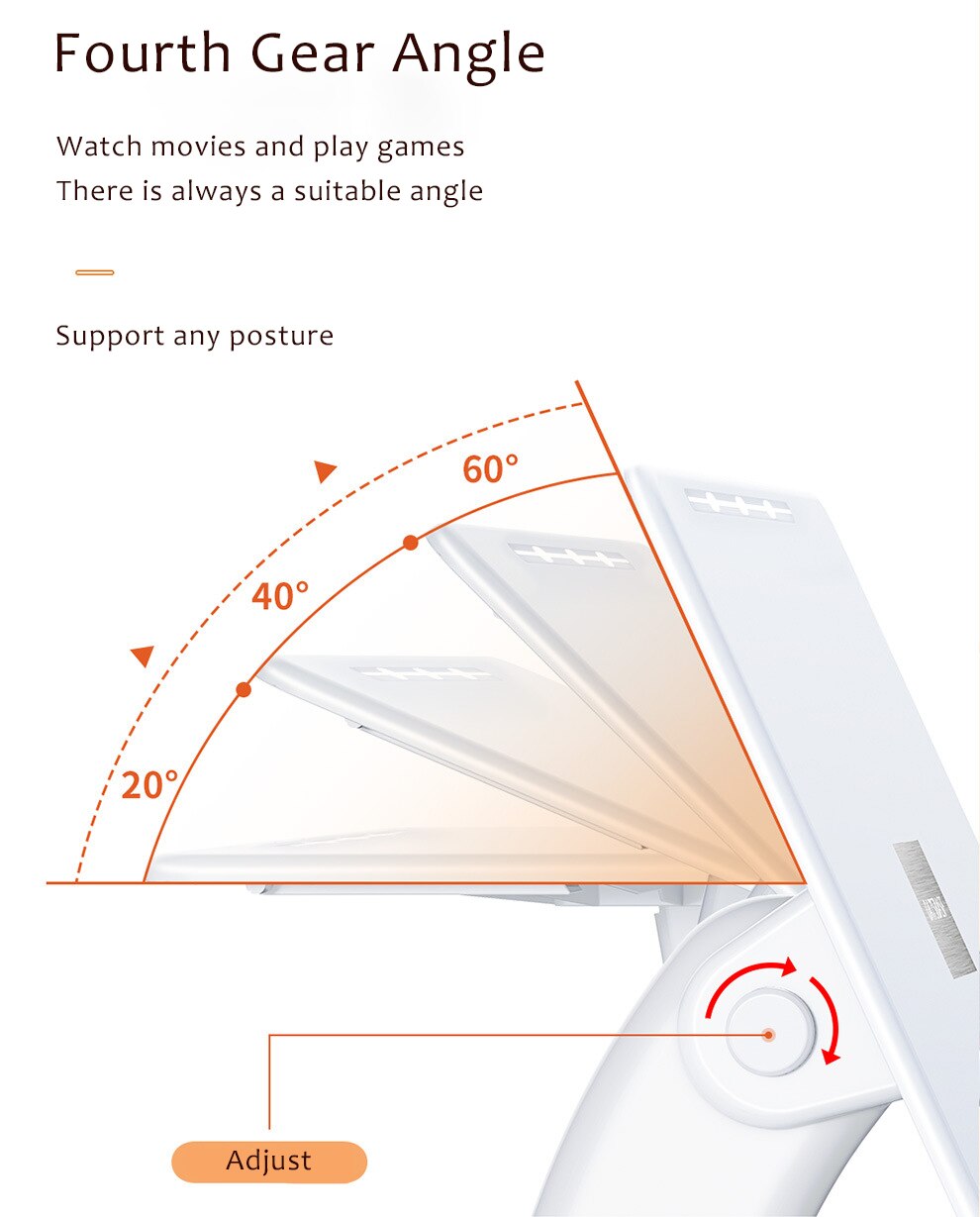 Laptop Stand Desk Ajustable For Reading Computer Folding Table Multi Function Learning Reading Desk Heightening Bracket Holder