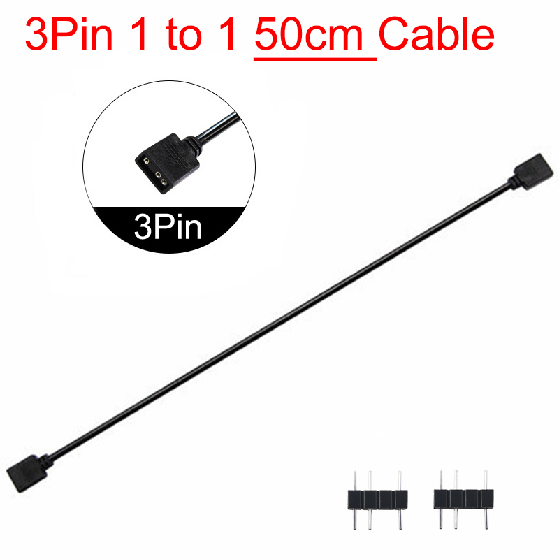 ARGB 5V 3Pin 12V 4Pin 30cm 50cm 1m 2m 3m 5m Verlängerungskabel Adapter 1 auf 1 2 3 4 5 Splitterkabel für MSI ASUS ASRock AURA LED: Dunkelgrau