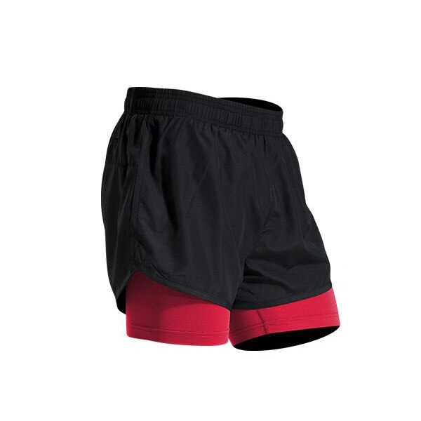 Tighta stretchshorts för män träningsserie snabbtorkande fitnessbyxor  w4-200: 4xl / Svart röd