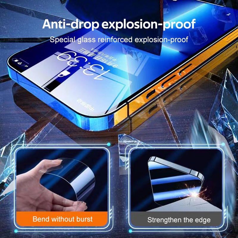 TBTIC Screen Protector for IPhone 15 14 13 12 11 ProMax X Xs XR Tempered Glass Privacy HD With Auto Alignment Install Box