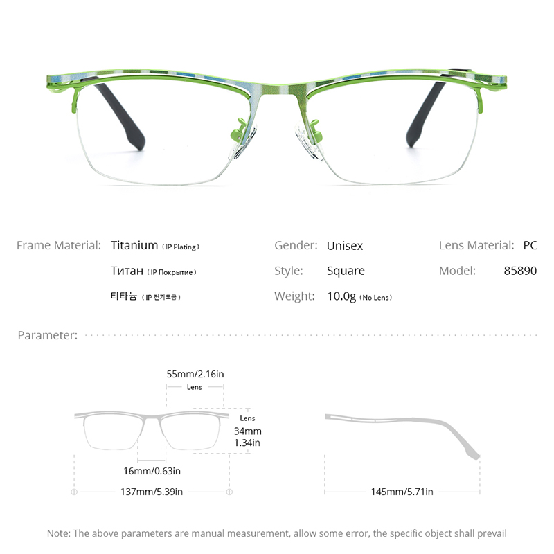 FONEX Titanium Brilmontuur Mannen 2025, Nieuw Merkontwerp Semi-Randloze Vierkante Brillen Halve Rand Japanse Ultralight Brillen 85890