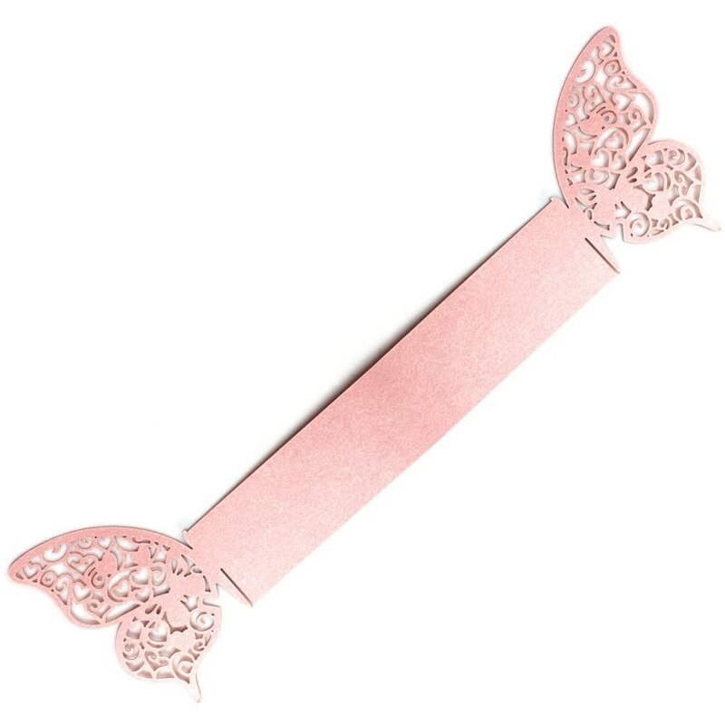 50Pcs 3D Butterfly Paper Napkin Rings for Weddings Party Serviette Table Decoration Butterfly Napkin Rings