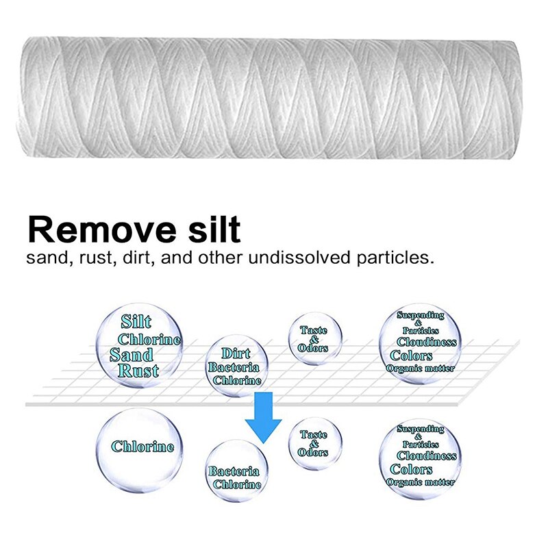 4-PACK van 5 micron Aquaboon Wound String Sediment Water Filter