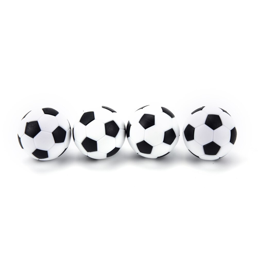 4 stuks Wit Zwart Plastic Voetbaltafel Tafelvoetbal Bal Voetbal Mini Bal Voetbal Ronde Indoor Games Machine Onderdelen 32mm