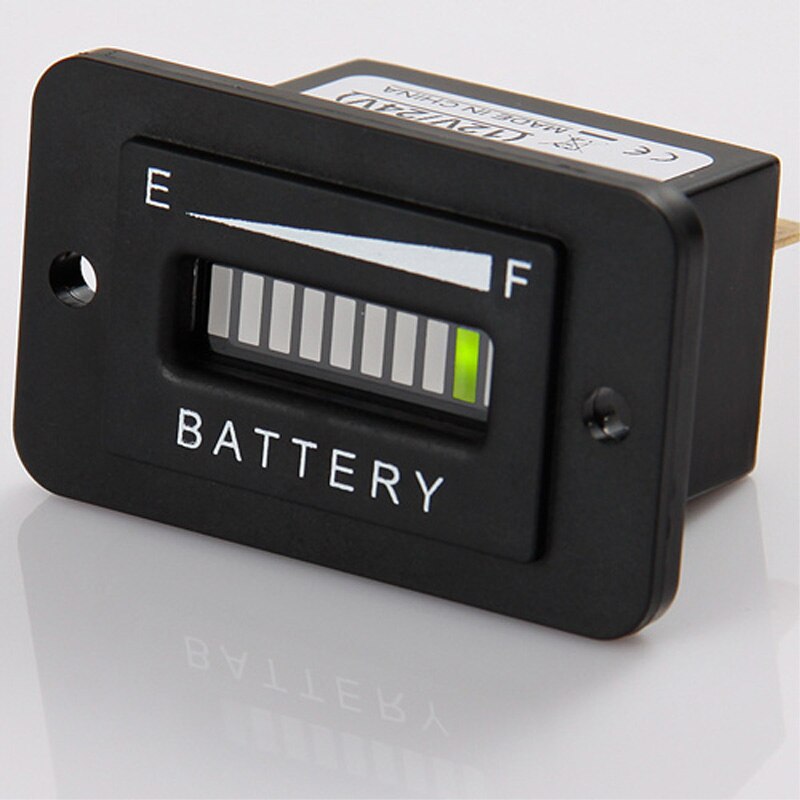 Battery Level Indicator Lead Acid Storage Battery 12/24V LED for Golf Kart Truck Electric Vehicle Car RL-BI003: Default Title