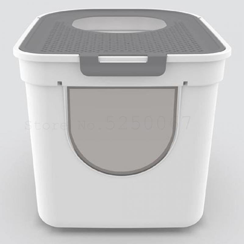 Fully Enclosed Cat Sand Basin Anti-splash Mesh Screen Super Large Cat Top Semi-enclosed Toilet Deodorizing Cat Sand Basin