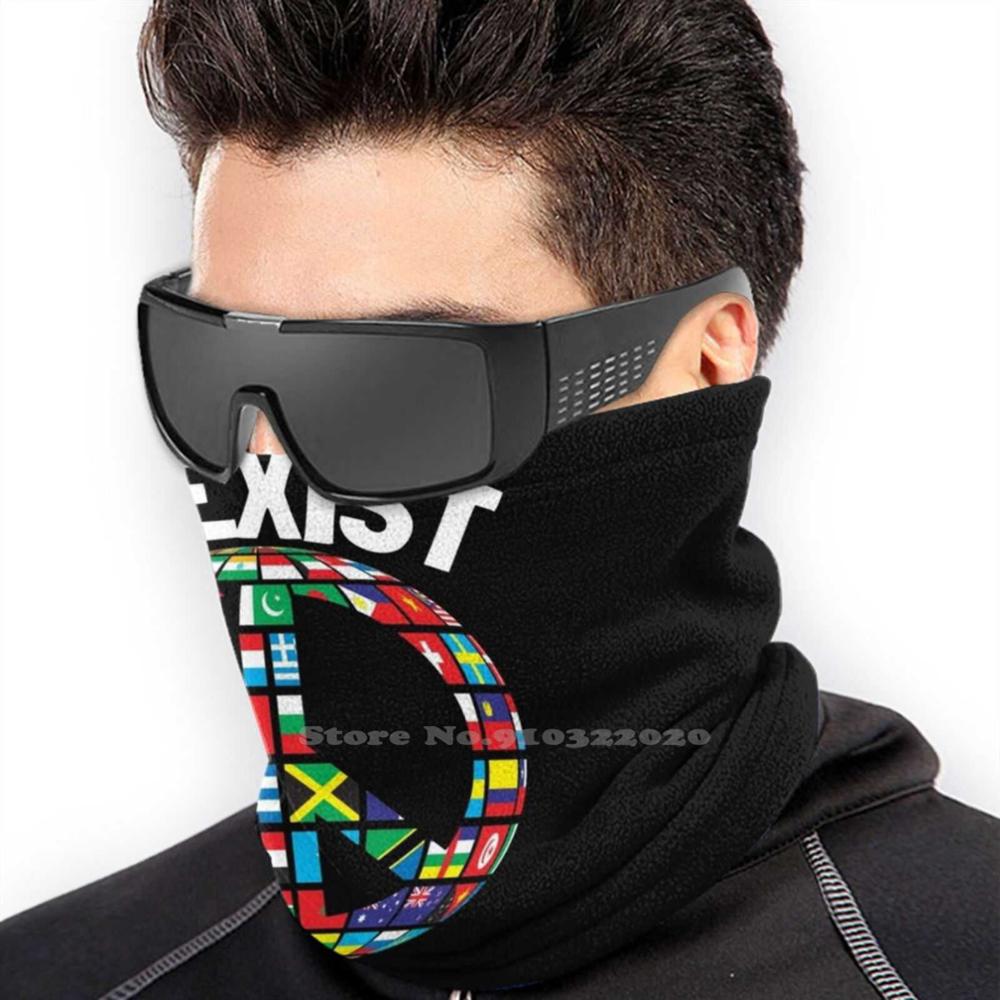 Coexist en paz, suave y cálida mascarilla facial, bufanda deportiva, Coexist paz, religión, mundo, cristiano, Judaísmo, amor, fe, Islam