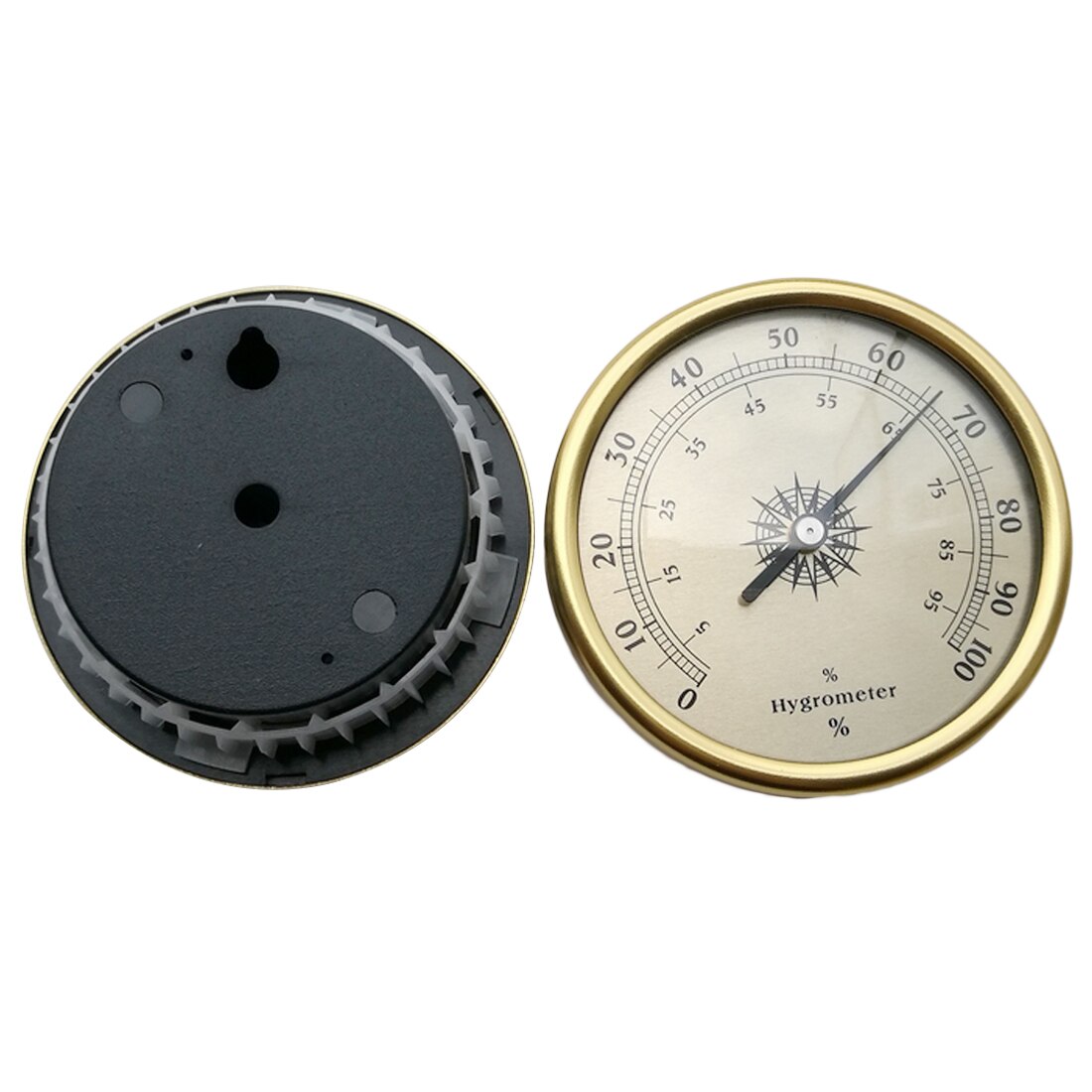 High Accuracy 7.2cm Gold Ring Surface Hygrometer Instrumentation Thermometer
