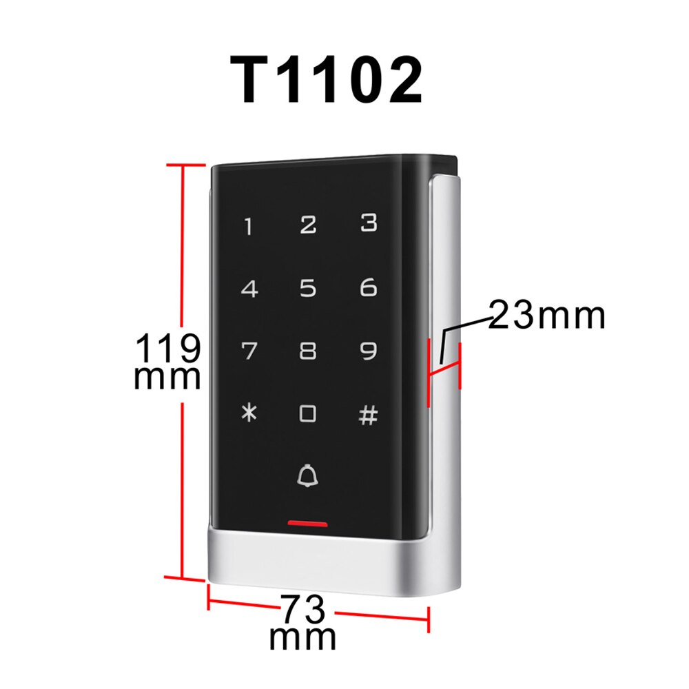 RFID Standalone Access Controller 125KHz Touch controller Metal Waterproof Touch screen T1102