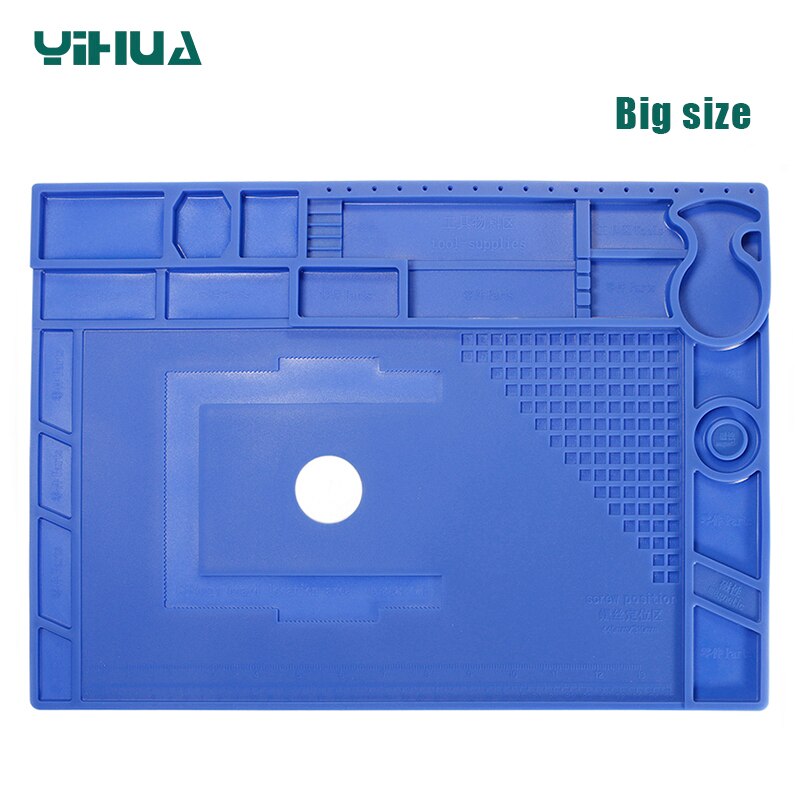 YIHUA Heat Resistant Soldering Mat With Magnetic Heat Insulation Working Mat Repair Insulation Soldering Pad Silicone Mat