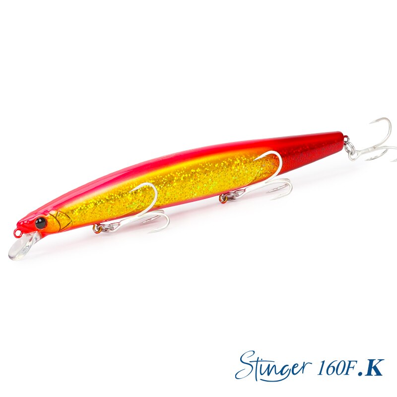 Tsurinoya 160F Drijvende Minnow Vissen Lokken Stinger 163Mm 31G Lange Casting Kunstmatige Zeebaars Saltwater Grote Harde Aas: Rosy Red