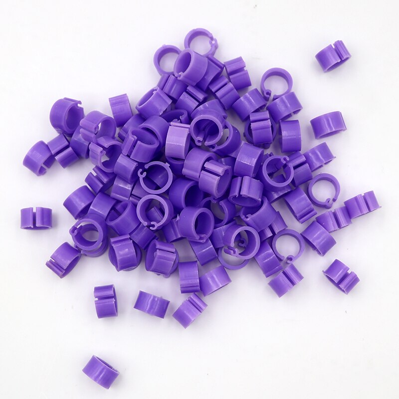 Anillos de plástico para pies de palomas y codorniz, suministros para aves pequeñas, 10 colores, piezas, 100: Rosa