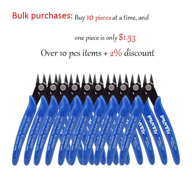 Pliers Wire Cutters DIY Diagonal Pliers Plato Multitool Electrical Wire Cable Cutters Insulating Rubber Handle Hand Tools