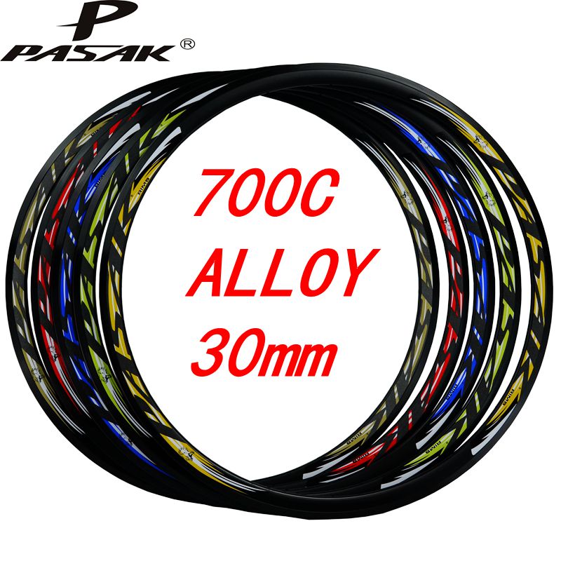 Jantes de vélo de route de 30 mm de large, 19mm de large, roues en aluminium/en alliage, pneu 20/24 trous ma