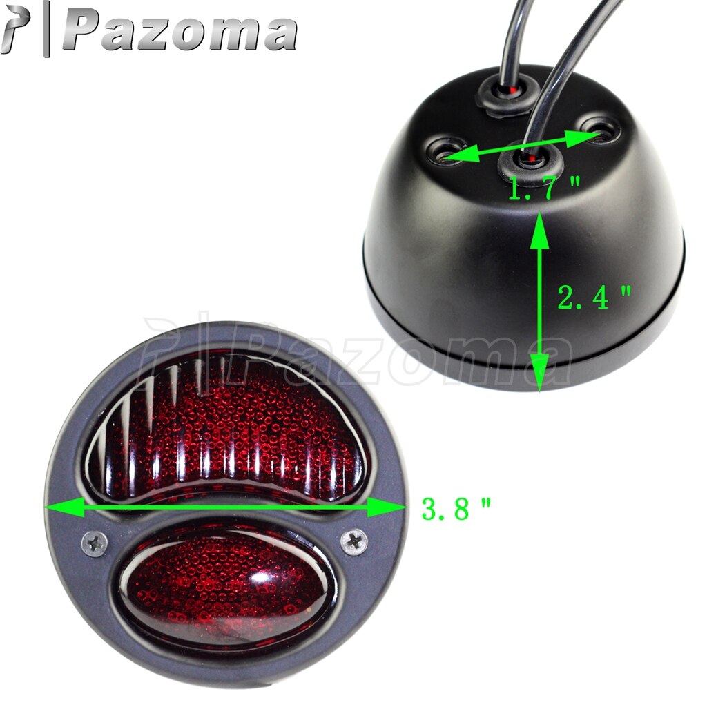 PAZOMA moto feu arrière LED pour Harley Chopper Bobber café Racer Vintage feu Stop arrière 1928-1931 Ford modèle A