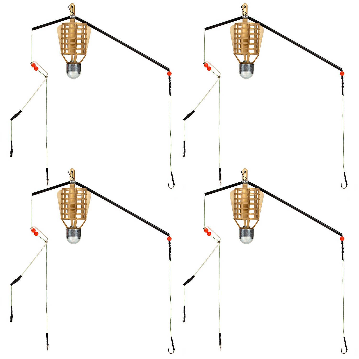 Jaula para cebo de Pesca de 15/20/25/30g con gancho, alimentador de Pesca, soporte para señuelo, jaula para cebo terminado, accesorios para Pesca de carpa