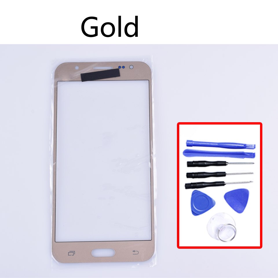 J500 Para Samsung Galaxy J5 2015 J500 J500H J500FN J500F J500M SM-J500F LCD Frontal de Vidro Exterior Lente Touch Screen Substituição 5.0": Gold-With tool