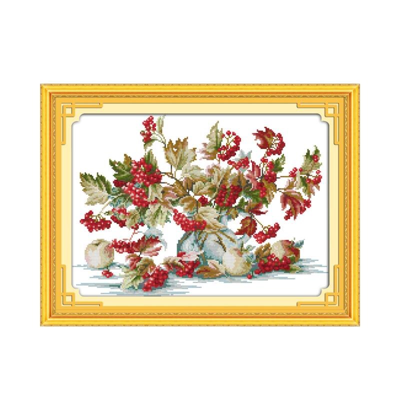 Liitle red fruit cross stitch kit sport cartoon 14ct 11ct count pre print canvas stitching embroidery DIY handmade needlework