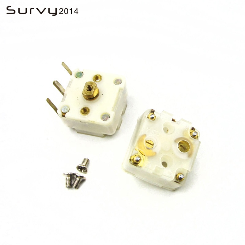 2PCS 223F Style Dual Duplex 20pF Variable Capacitor for FM Radio
