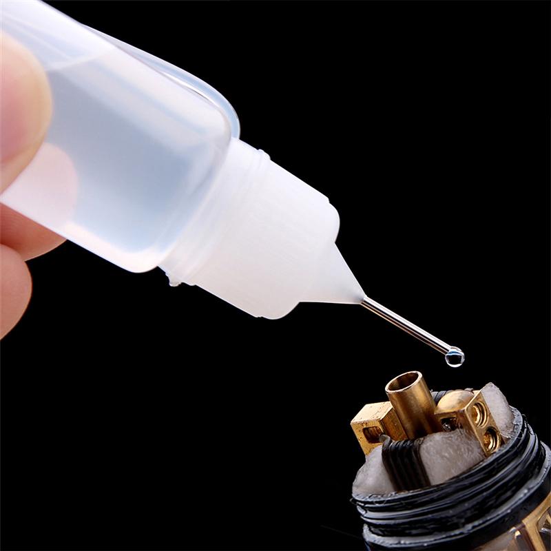 10Pcs Needle Tip Bottle 30ML Translucent Plastic Squeezable Tip Applicator Bottles Refillable Dropper Glue Bottles For Painting