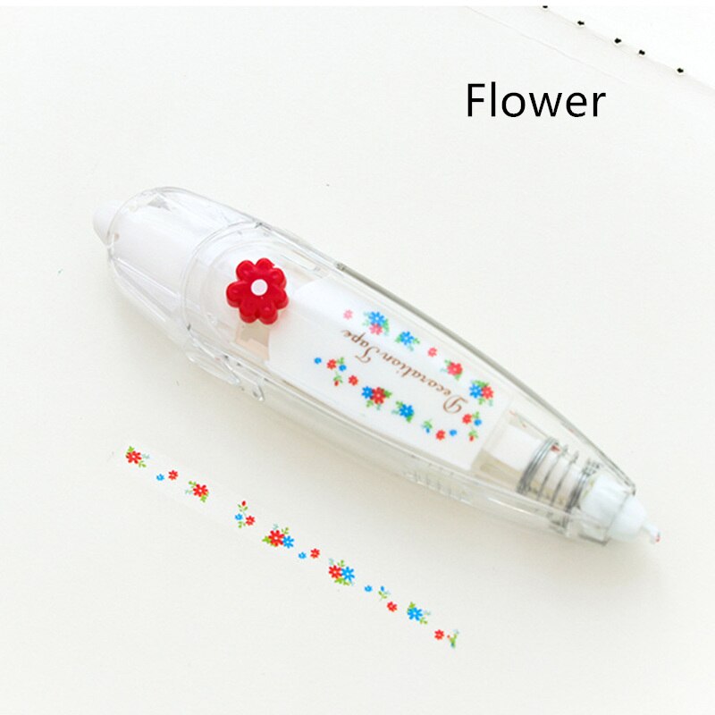 Söt korrigeringstejp maskering tecknad djur dekoration band för dagbok klistermärken scrapbooking pappersvaror skolmaterial  a6514: Blomma