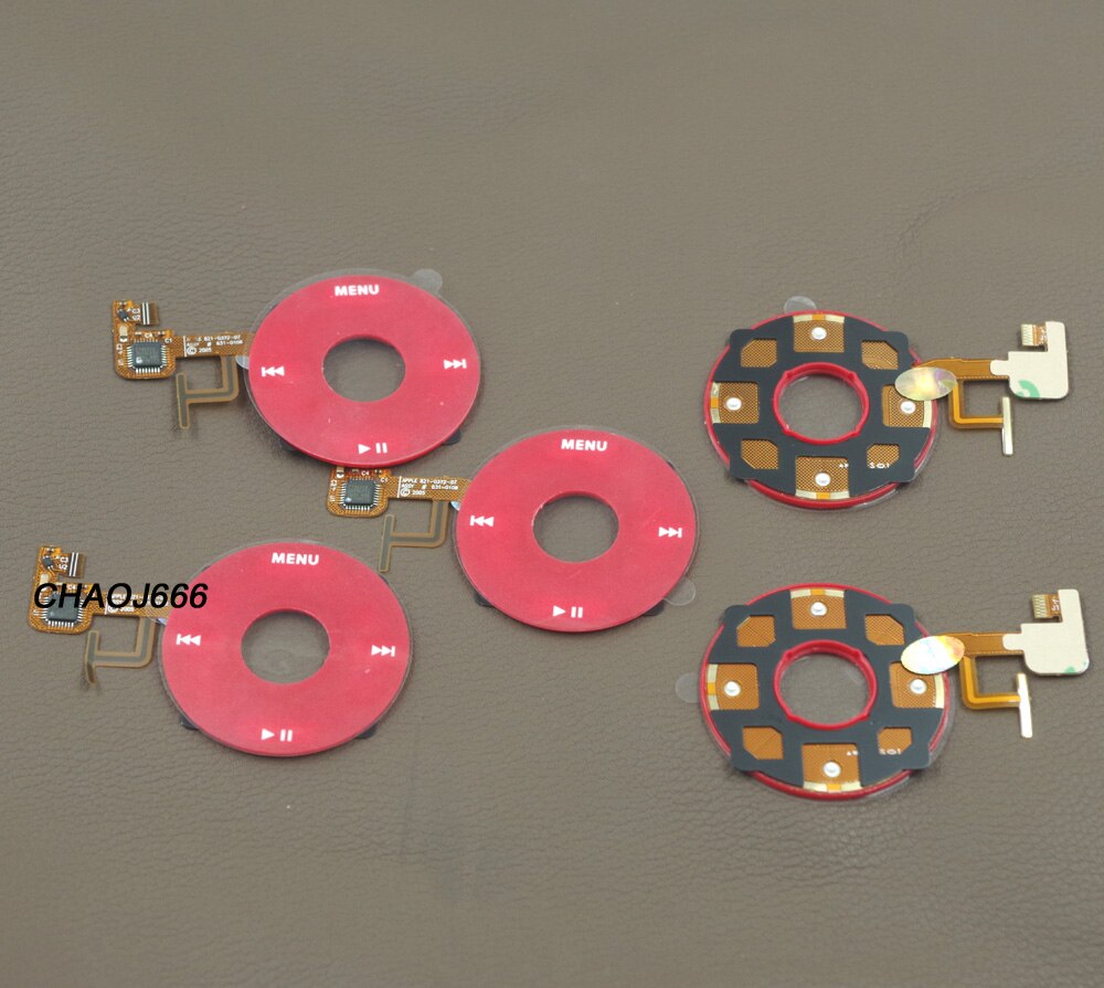 5pcs/lot Red Clickwheel Click Wheel with Flex Ribbon Cable for iPod 5th gen iPod 5 Video 30GB 60GB 80GB U2 Special Edition