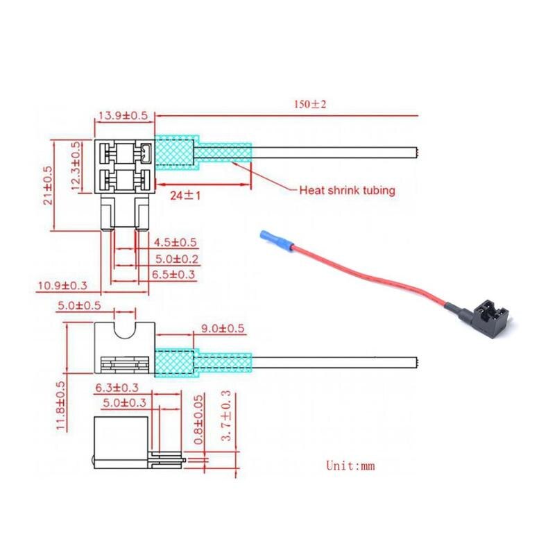 5 Pack Mini Größe Auto hinzufügen-a-schaltung Sicherung klopfen Adapter mit 15A Mikro Sicherung