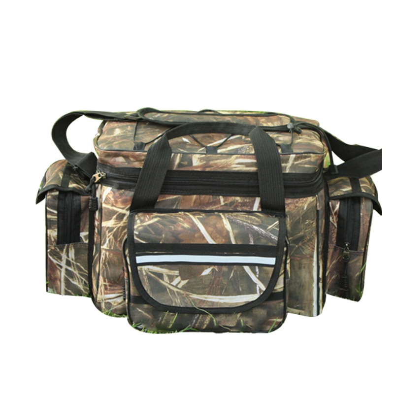 Fishing tackle bag waterproof large capacity outdoor shoulder bag adjustable belt fishing riding bag Multifunctional bait