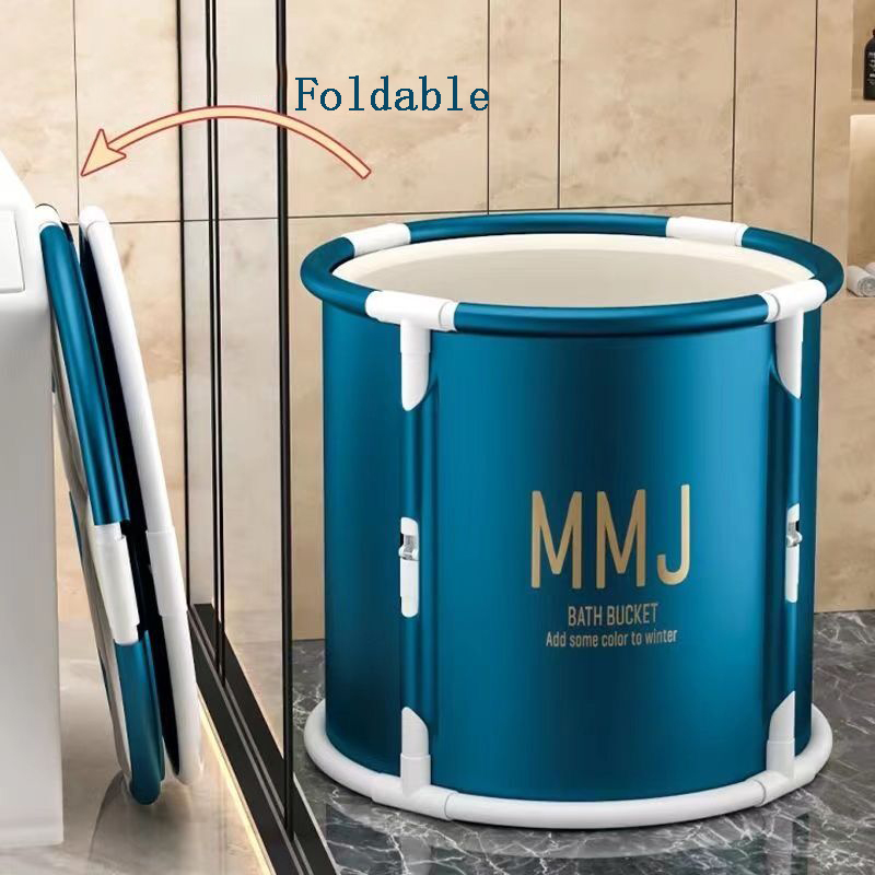 Foldable Bath Bucket Round Portable Bathtub Plastic Bathroom SPA Bucket Bathing Tub For Adult Children Folding Tubs Easy Storage