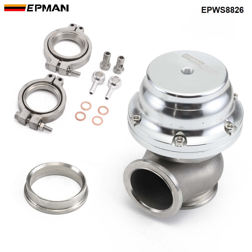 Epman Sport Car V44 MVR 44mm V Band External Wastegate Kit 24PSI Turbo Wastegate EPWS8826: Silver
