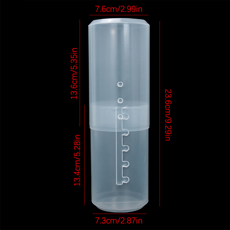 1 st Verstelbare Hoogte PVC Make-up Borstel Houder Display Opslag Cup Organizer met Deksel: Default Title