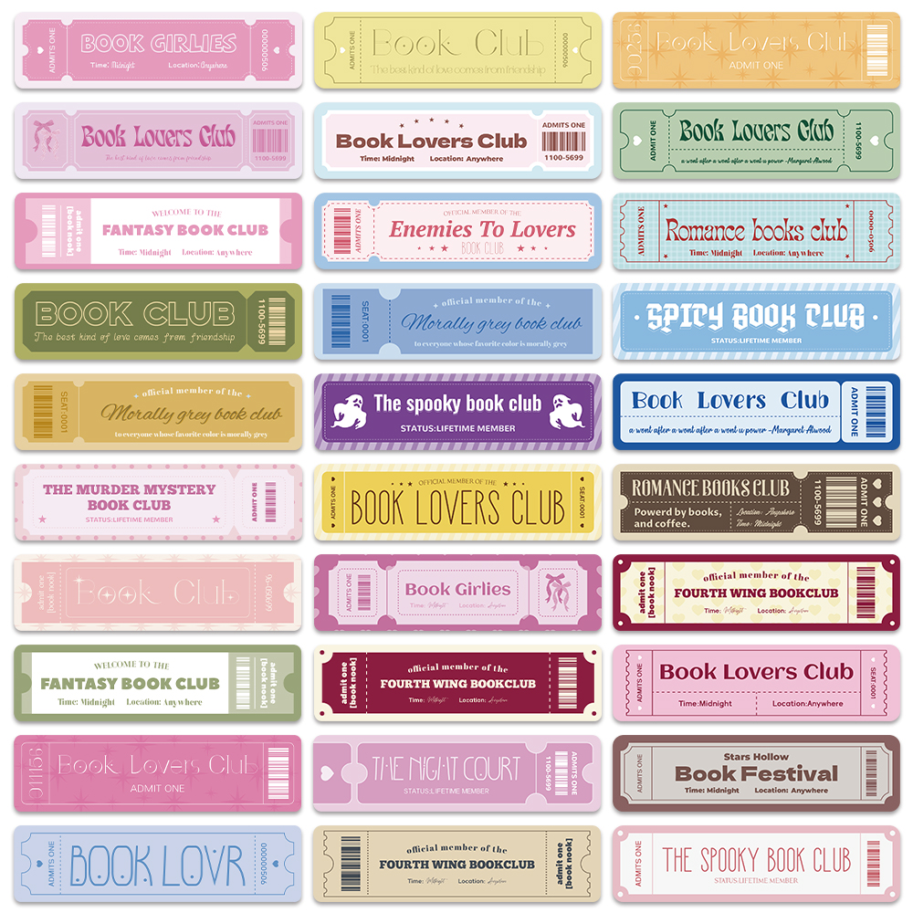 30 Stück Lesezeichen für Buchliebhaber, Seitenmarkierungen, Buchzubehör, Bücherwurm-wesentliche, literarisches Andenken, Lesezeichen, Lesegeschenke