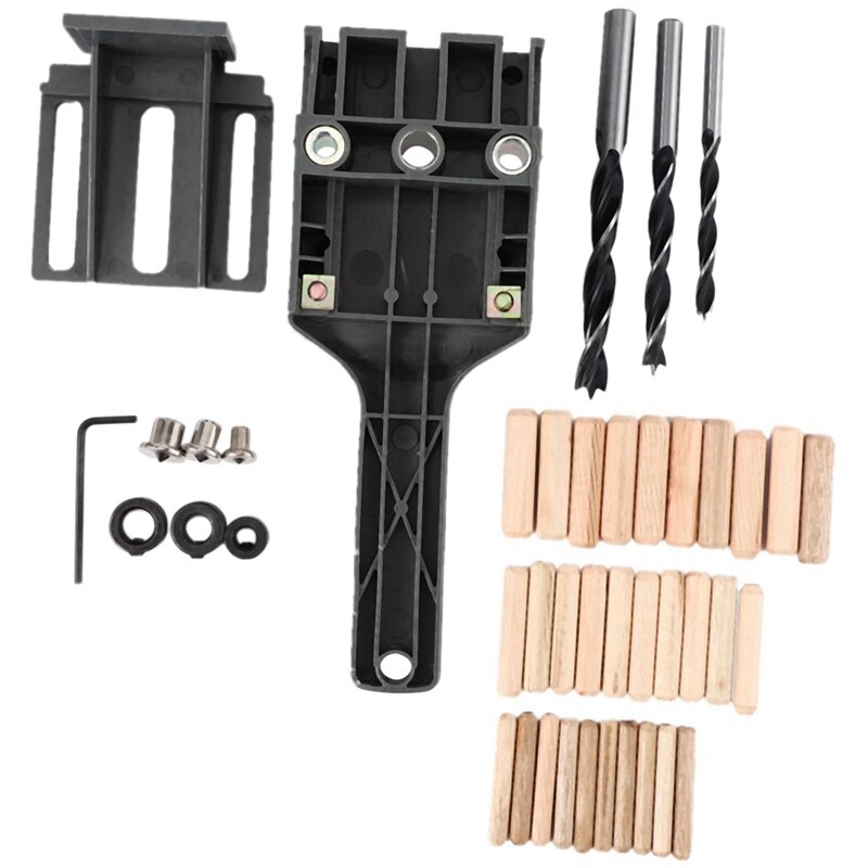 -woodworking ficka hål jigg kit uppsättning 6 8 10mm borrguide metallhylsa trä borrning doweling hålsåg verktyg handhållna jiggar 41