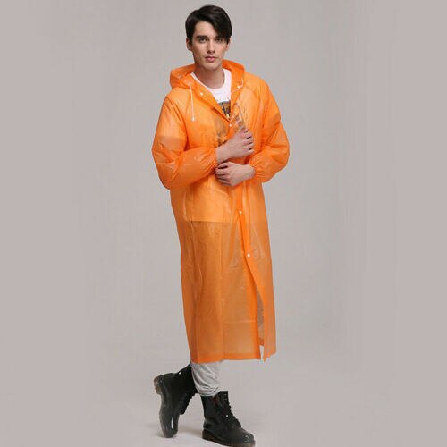 Vanntett jakke klar pvc regnfrakk regnfrakk hette poncho regntøy unisex