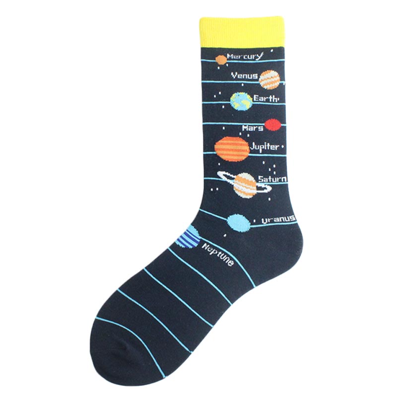 Gelukkig Kleurrijke Grappige Sokken Mannen Skateboard Shark Dinosaurus Astronaut Planeet Divertidos Hip Hop Sokken Harajuku Unisex Crew Sokken: 18