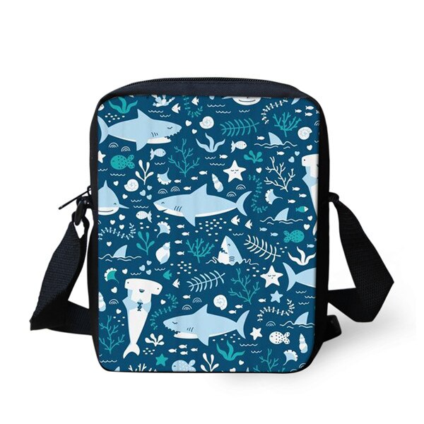 Thikin tubarão criança ombro escola quadrado saco do mensageiro animal crianças crossbody schoolbag para meninas sacos de livro infantil: Cáqui
