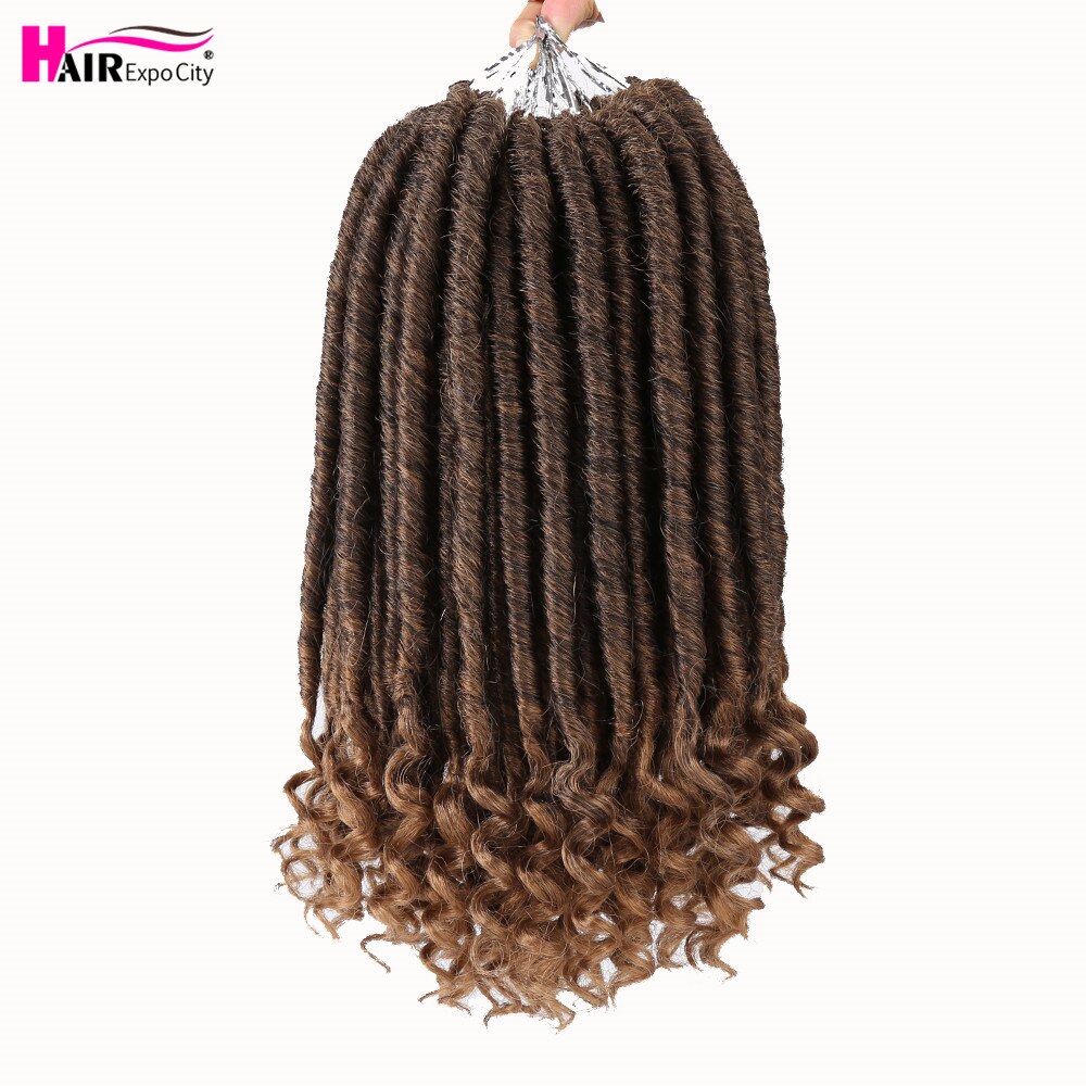 12 2x jumalatar faux locs virkatut hiukset ombre kiharat hiukset synteettiset palmikoidut hiuspidennykset afrikkalaisille naisille expo city