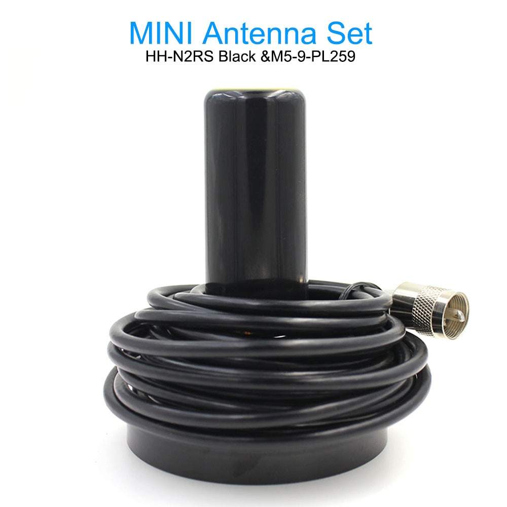 Dual Band Vhf Uhf Mobiele/Voertuig Radio Antenne HH-N2RS + Magnetische Mount &amp; 5M Feede Voor KT8900 KT8900R BJ-218 TM-218