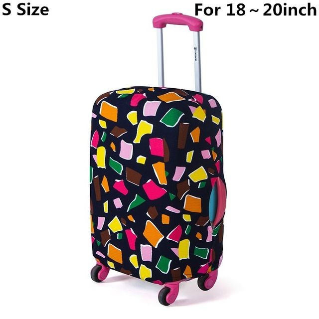 SAFEBET Brand Suitcase Protective Cover Elastic Luggage Protective Cover Sets Travel Accessories Apply To 18 To 30 Inch Cases: Polygon S