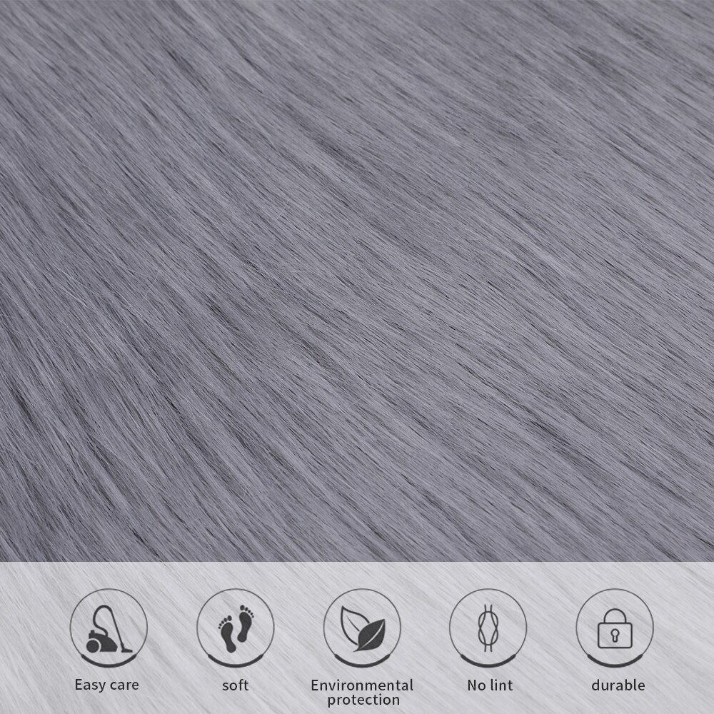 Faux Schapenvacht Stoel Cover Voor Kantoor Weedding Stoel Veelkleurige Harige Wol Tapijt Zetel Pad Huid Vlakte Pluizige Karpetten Wasbare