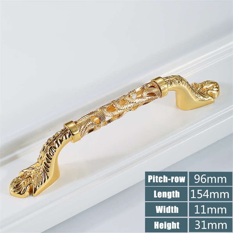 Tirador dorado para cajón de cocina, pomo para puerta de armario, decoración del hogar: 1