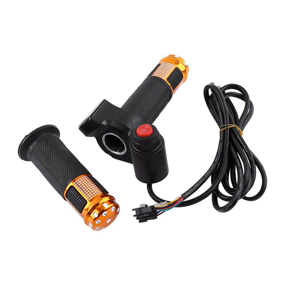 1 Paar 12-84V Universele Elektrische Fiets Scooter Twist Throttle Gashendel Met Led Spanning Display & Snelheid schakelaar E-Bike Onderdelen