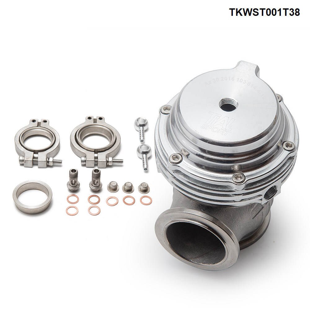38mm v-zespół turbosprężarka kolektor wydajność zewnętrzny Wastegate kompaktowy styl TKWST001T38: Srebrny