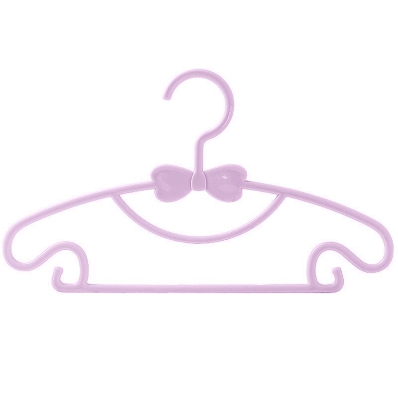Cintre à nœud papillon pour vêtements, 10 pièces, présentoir en plastique, cintre coupe-vent pour enfants, organisateur de vêtements pour bébés: Violet