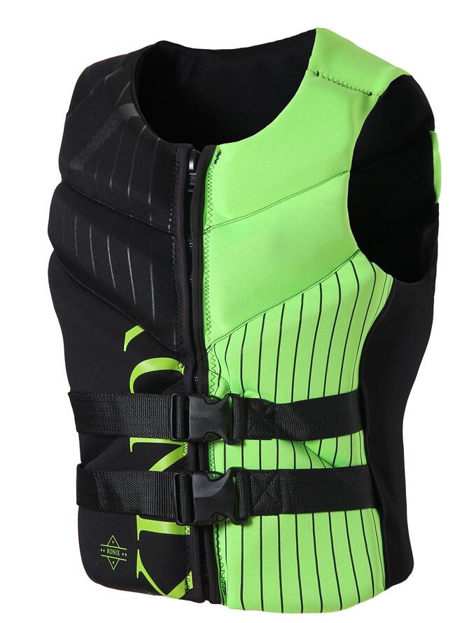 Surf giubbotto di salvataggio della gioventù maglia di vita 50-90 lbs super morbida maglia di vita x piccola vita all'aria aperta gilet trapuntato: black green / XL