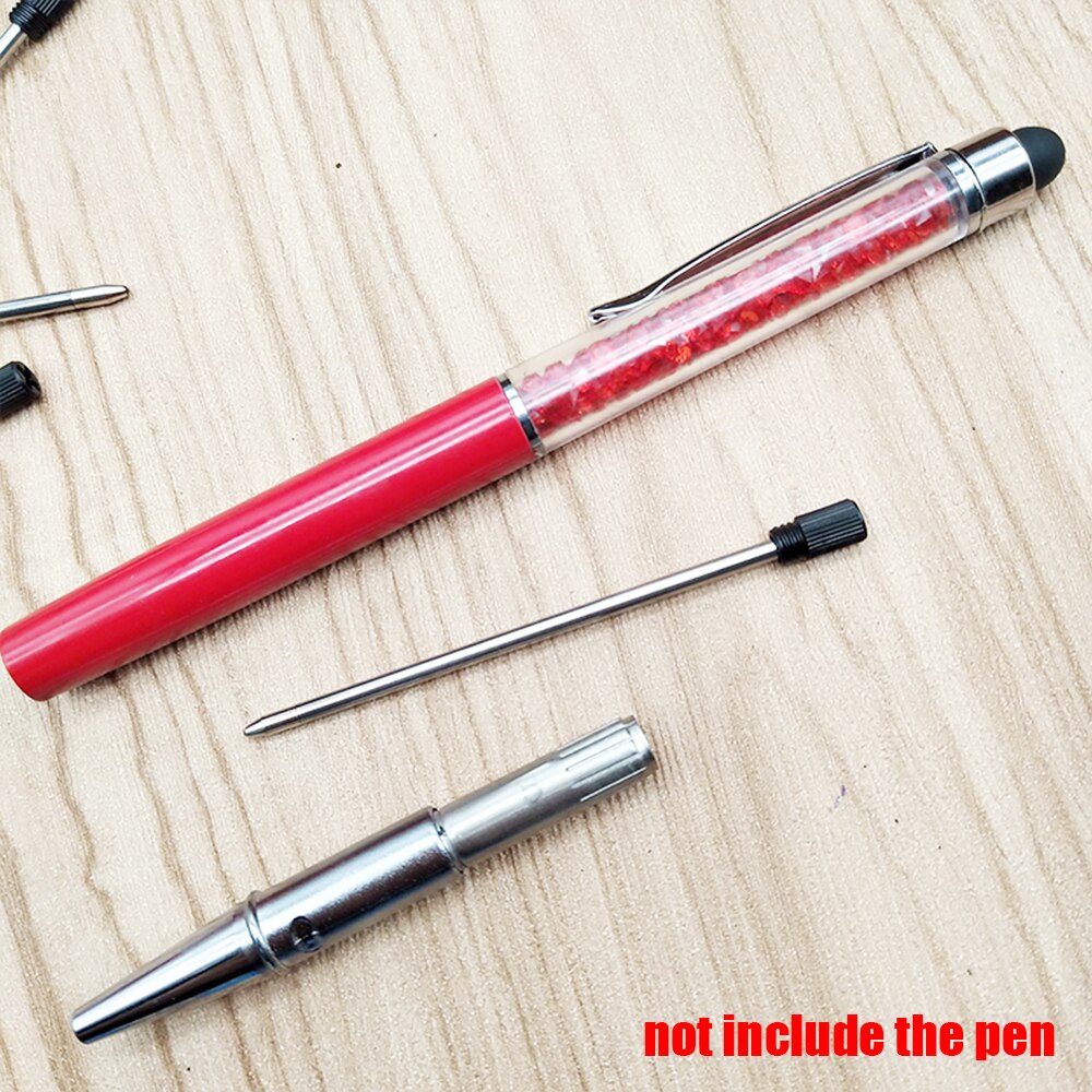 10 pz/lotto Blu/Inchiostro Nero di Cristallo Del diamante Penna A Sfera in Metallo Penna di Ricarica per gli Studenti Penna A Sfera Asta Penna Ricariche 7 centimetri di Lunghezza