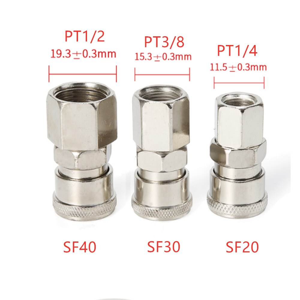 1Pcs von C art self-locking luft schlauch quick connector air kompressor teile Anschluss schlauch PP SP PF SF PH SH PM SM 10 20 30 40: YELLOW / 1/2"